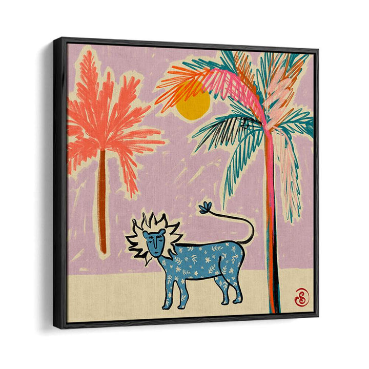 Colorful LEO III, ZODIAC poster featuring a stylized lion against a vibrant backdrop, perfect for astrology lovers.