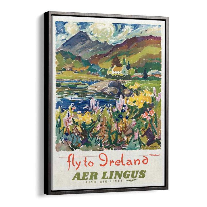 FLY TO IRELAND, VINTAGE TRAVEL POSTERS showcase Ireland's stunning landscapes and vibrant culture, perfect for décor.