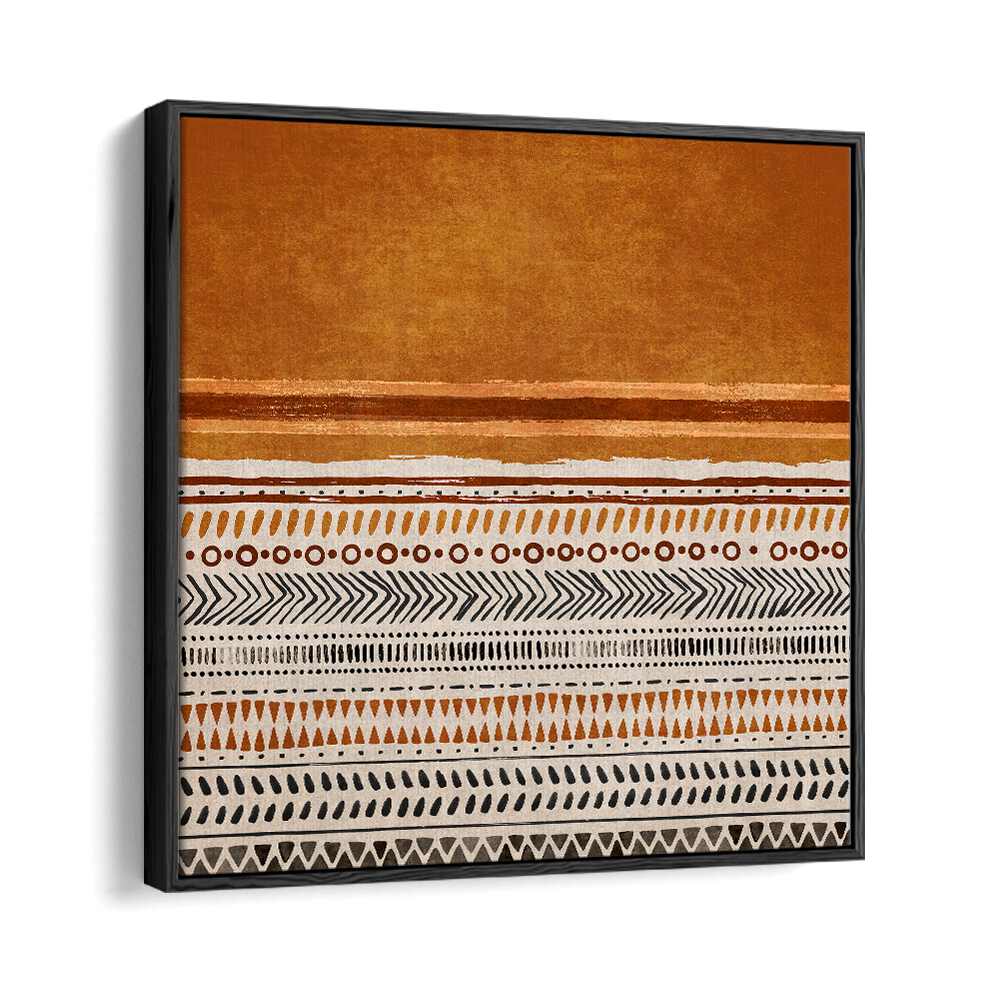 Vibrant KILIM TURUNCU II, BOHO ART PAINTINGS by Emel Tunaboylu, perfect for modern home decor.