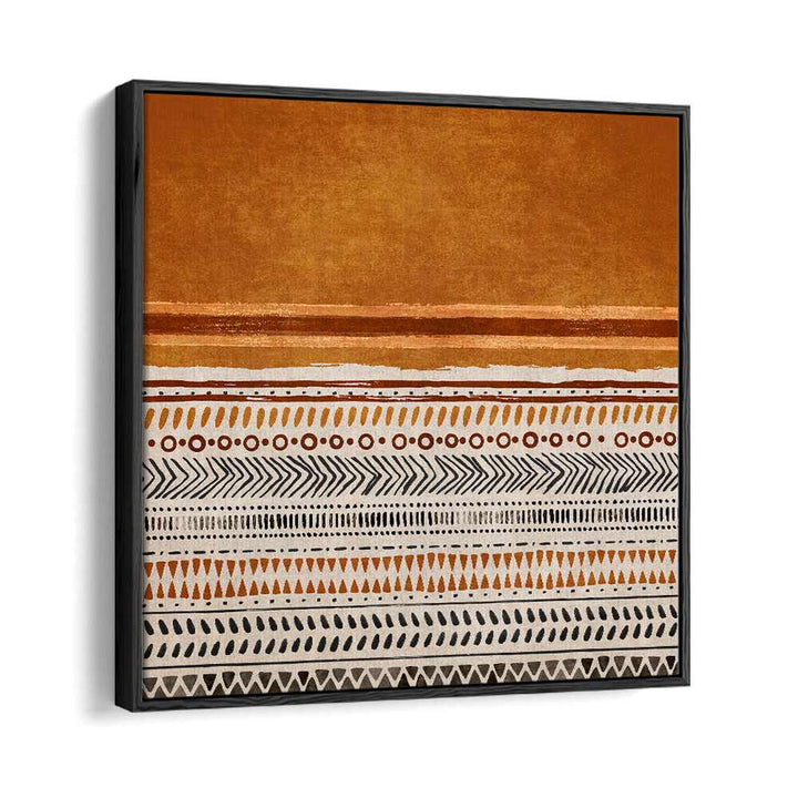 Vibrant KILIM TURUNCU II, BOHO ART PAINTINGS by Emel Tunaboylu, perfect for modern home decor.