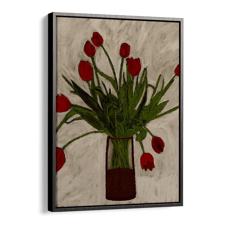 Stunning BOUQUET OF TULIPS, FLORAL FLOWER PAINTINGS in a vase, perfect for brightening any occasion.