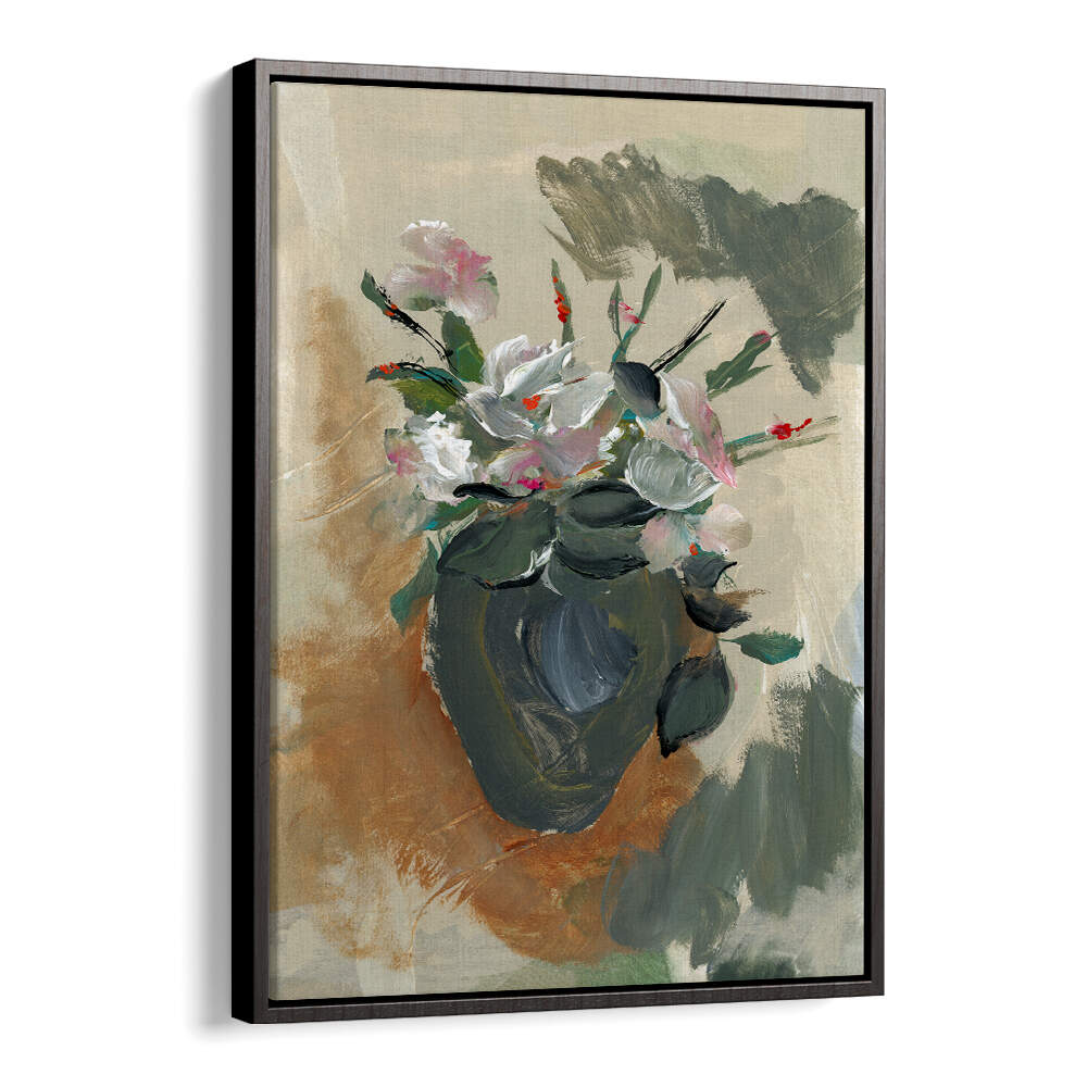 Stunning FIORI IN UN NO I, FLORAL FLOWER PAINTINGS featuring vibrant blooms in an elegant vase, perfect for any room.