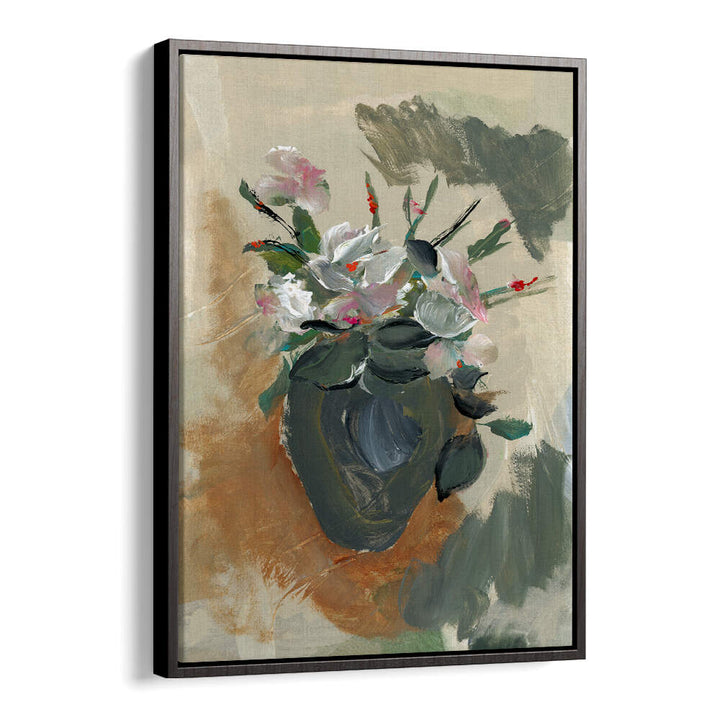 Stunning FIORI IN UN NO I, FLORAL FLOWER PAINTINGS featuring vibrant blooms in an elegant vase, perfect for any room.