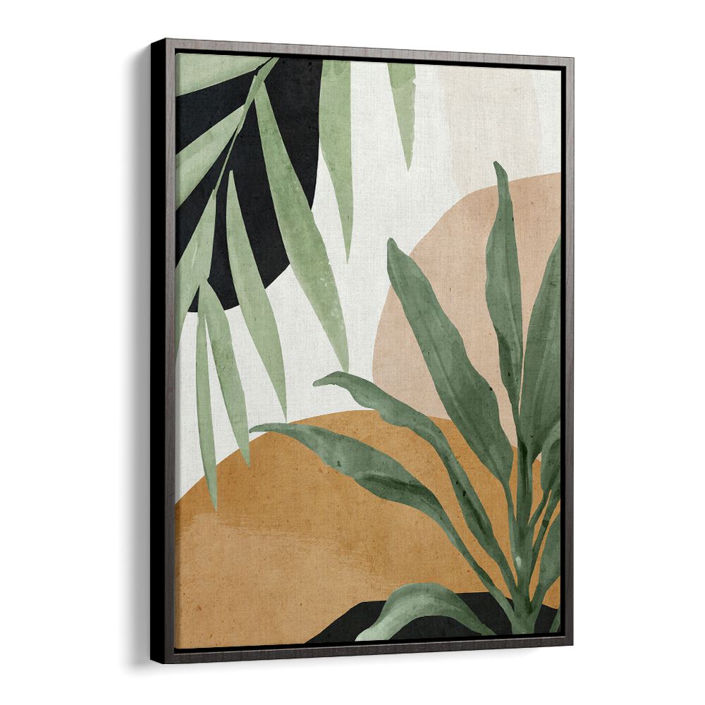 Transform your space with ABSTRACT TROPICAL LEAVES V, BOHO ART PAINTINGS featuring vibrant tropical leaves.