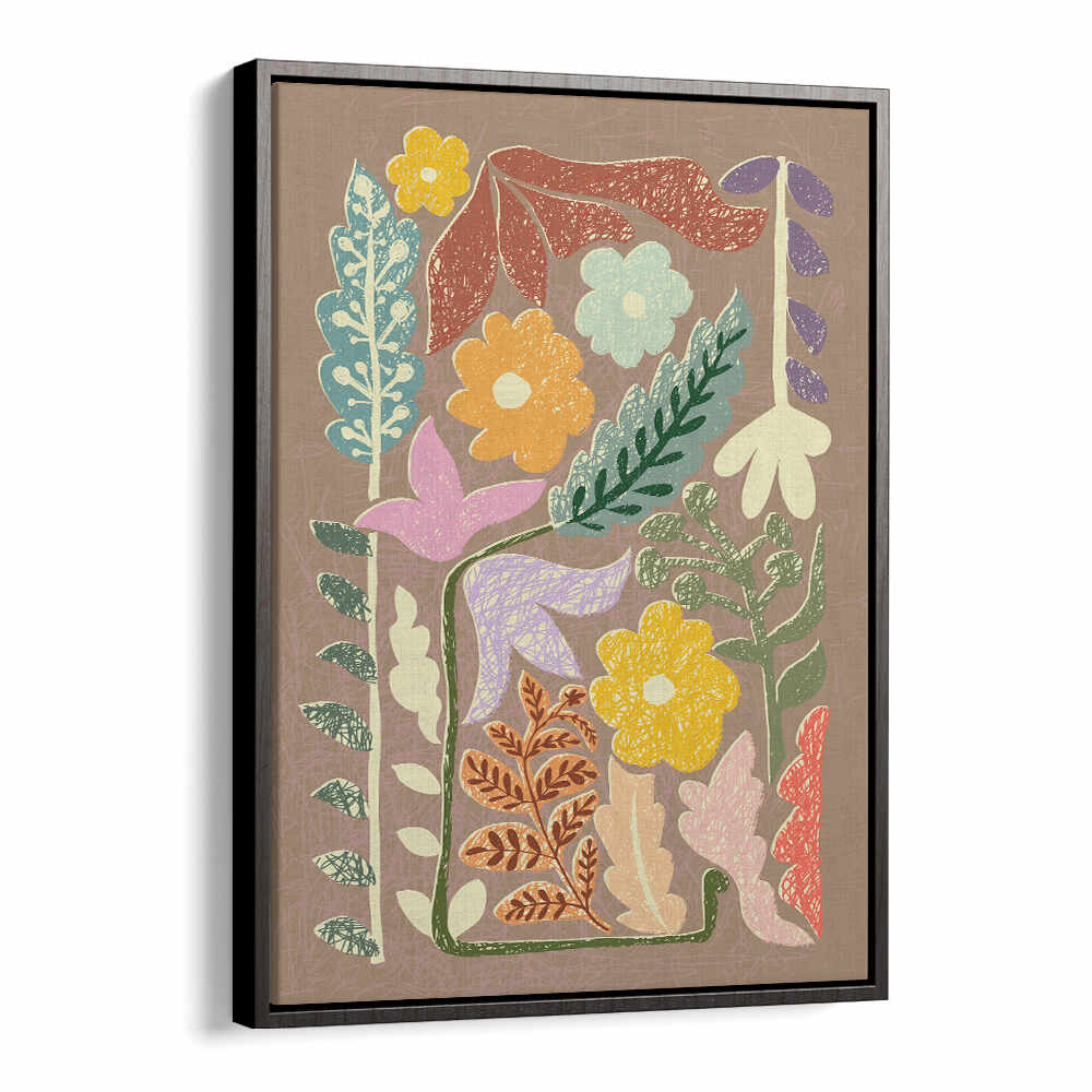 Vibrant Earthy Tones, Floral Flower Paintings featuring abstract floral designs for a stunning home decor focal point.