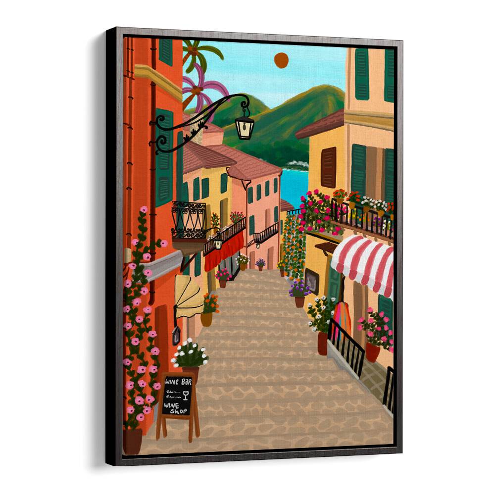 CHARMING MEDITERRANEAN VILLAGE , TRAVEL POSTERS