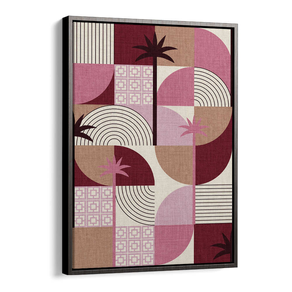 DESERT SHAPES AND PALMS MAUVE , FASHION POSTERS