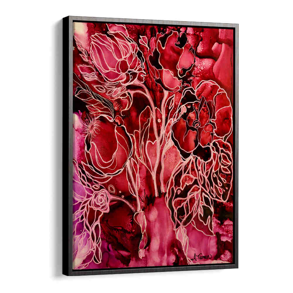 Vibrant HEAVENLY GARDEN, FLORAL FLOWER PAINTINGS showcasing exquisite blooms in rich colors for serene decor.