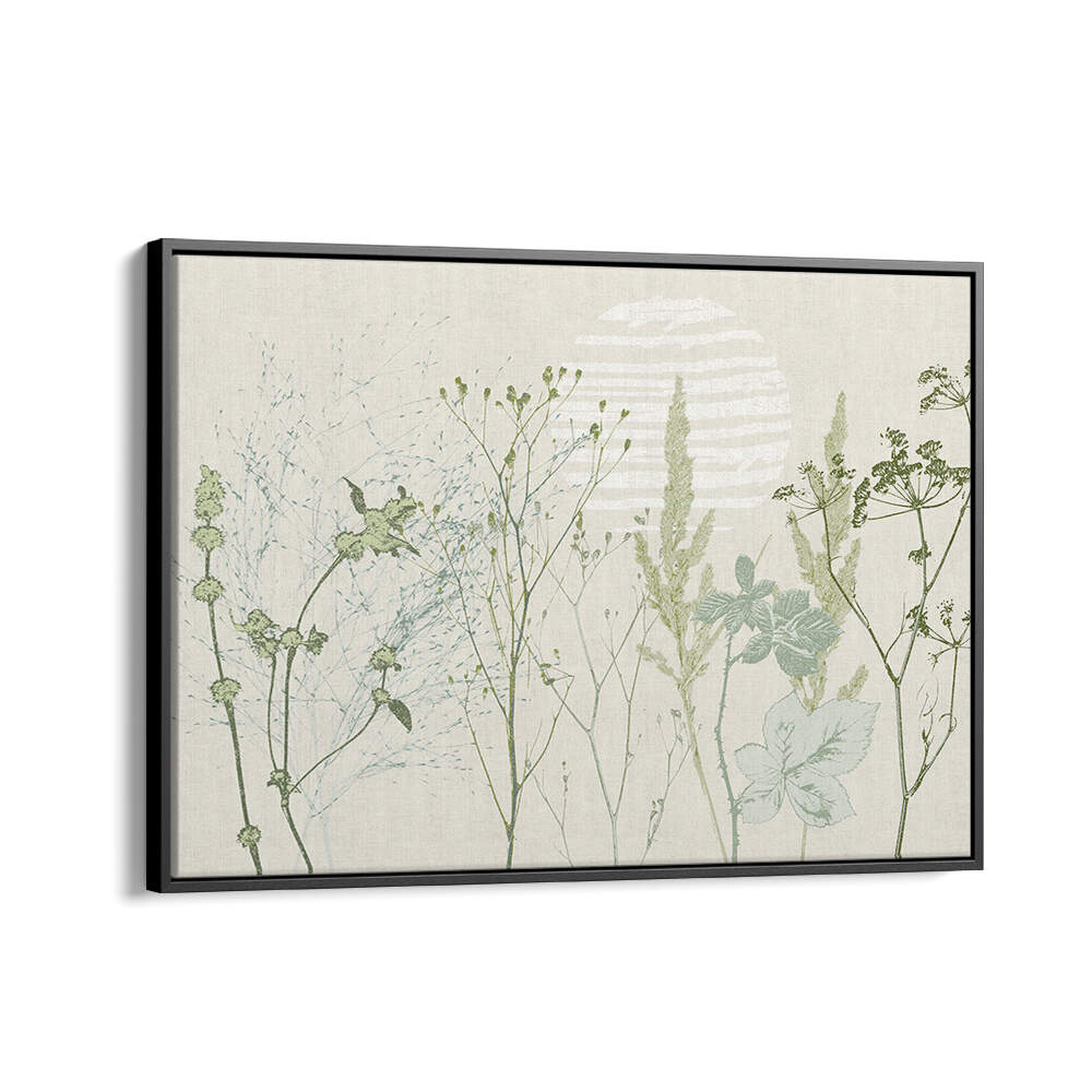 Serene green botanical art from our PLANT CALMING, FLORAL FLOWER PAINTINGS collection, perfect for any calming space.
