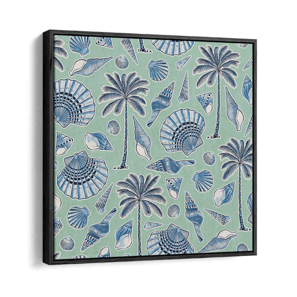 SEA SHELLS AND PALMTREES MINT , BEACH PAINTINGS