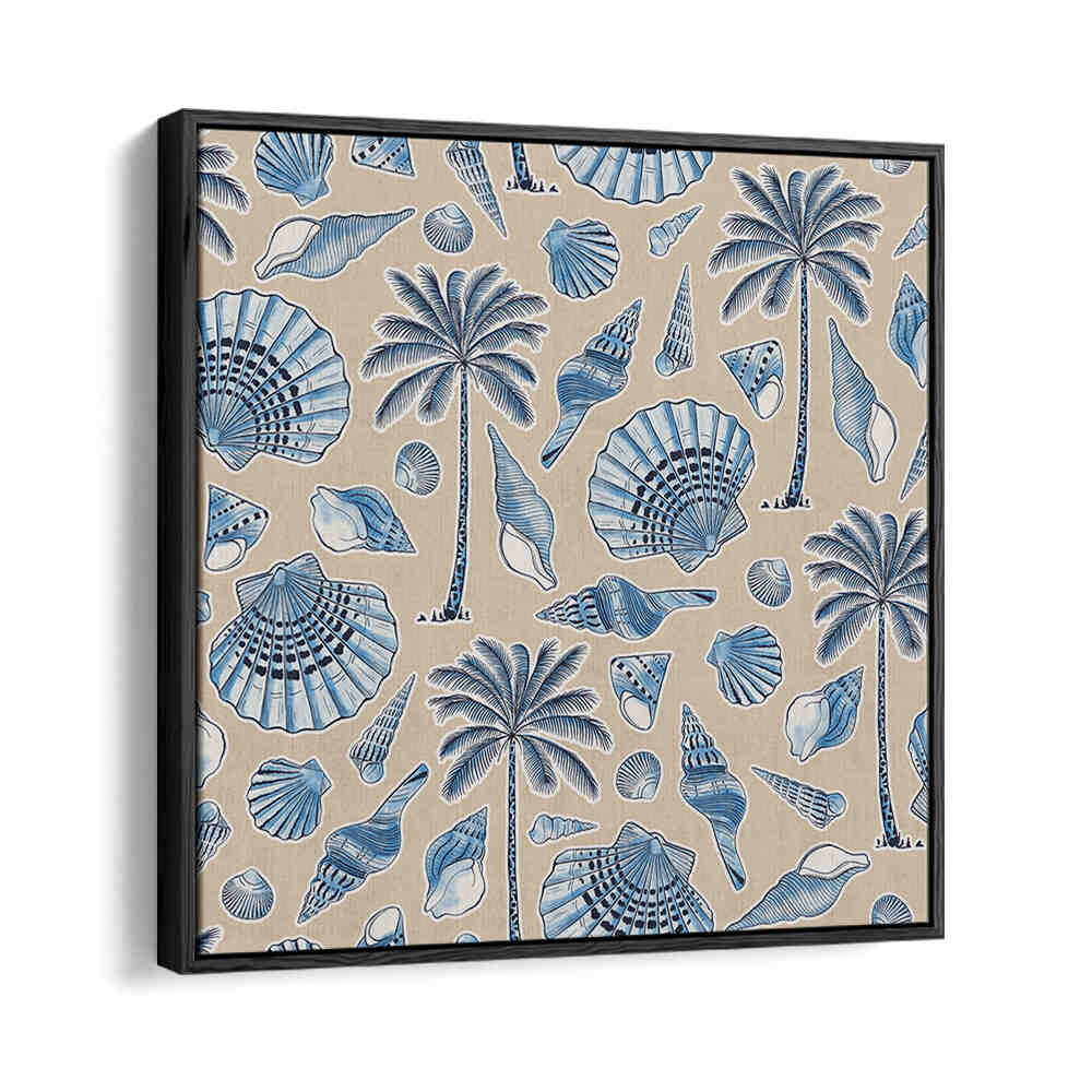 SEASHELLS AND PALM TREES SAND , BEACH PAINTINGS