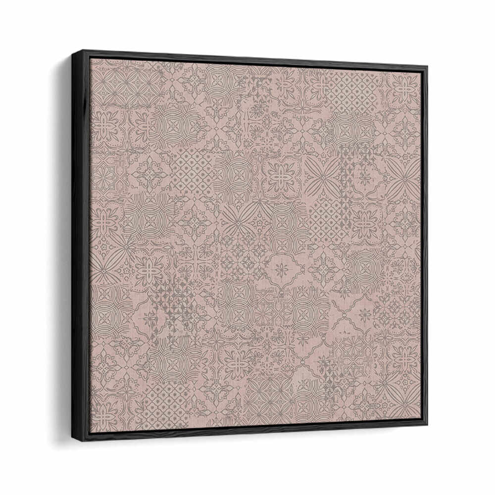 VINTAGE TILE PATTERN CLASH SOFT PINK , PATTERN ART PRINTS