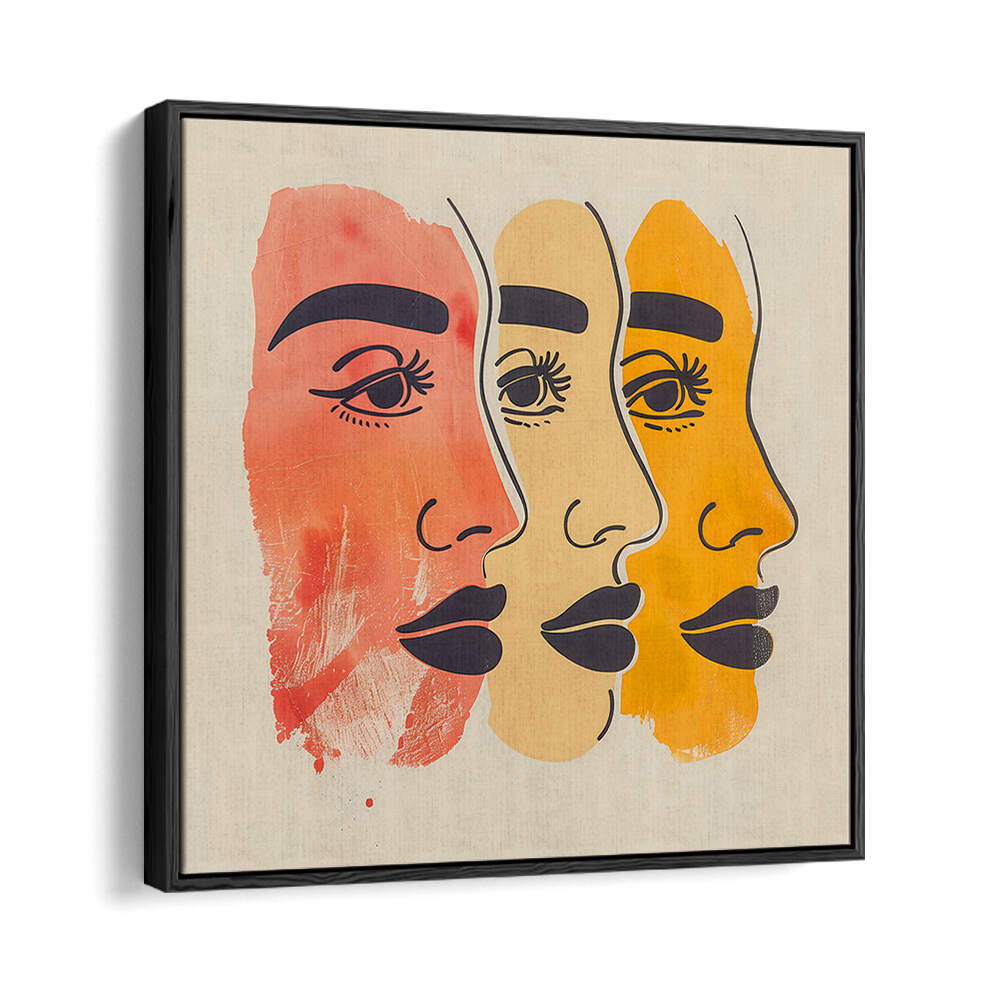 THREE FACES , BOHO ART PAINTINGS