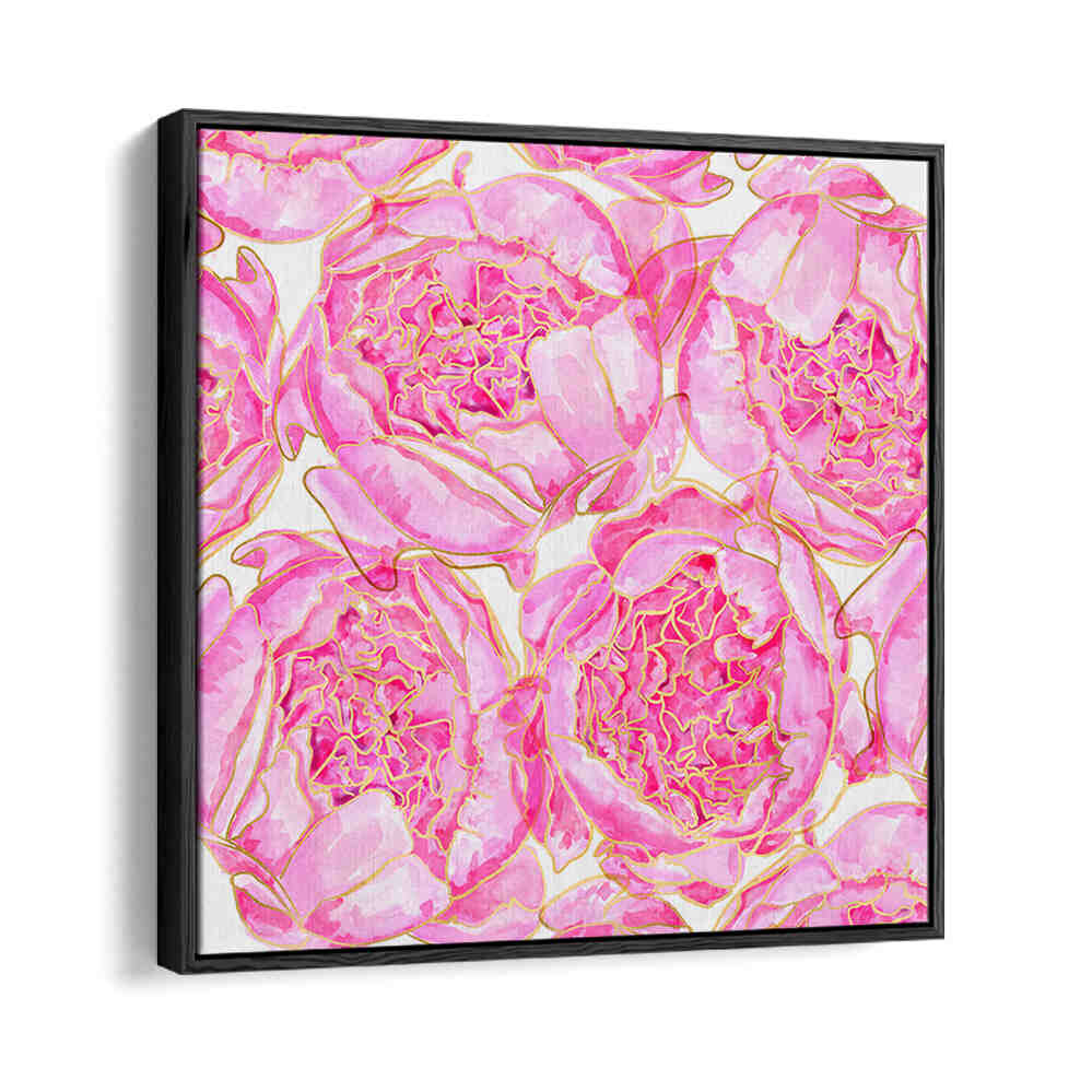 SALLY'S PEONIES PATTERN , FLORAL FLOWER PAINTINGS