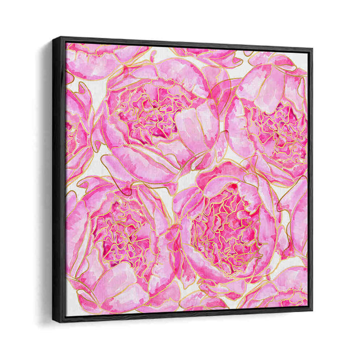 SALLY'S PEONIES PATTERN , FLORAL FLOWER PAINTINGS