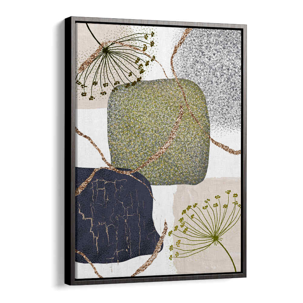 GREEN GREY II , BOHO ART PAINTINGS