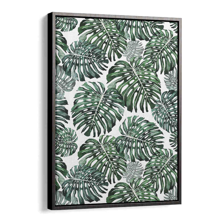 TROPICAL MONSTERA LEAVES , FLORAL FLOWER PAINTINGS
