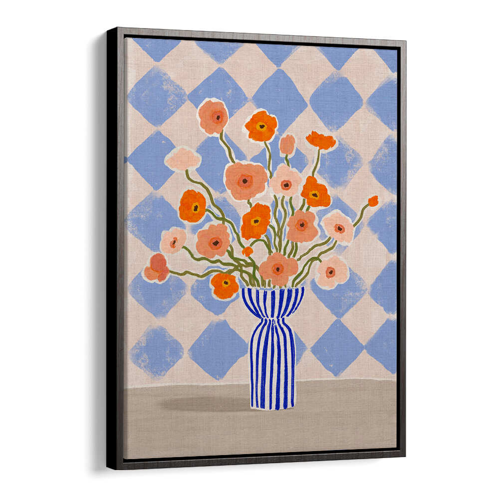 PAINTERLY POPPIES , FLORAL FLOWER PAINTINGS