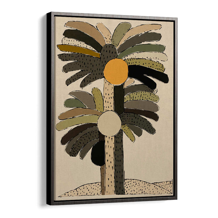 PALM SILHOUETTES , FLORAL FLOWER PAINTINGS
