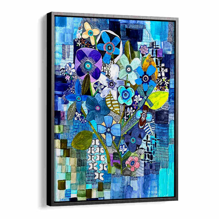 SO BLUE , FLORAL FLOWER PAINTINGS