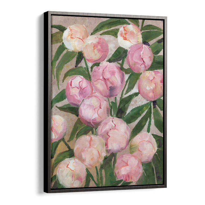 VALENTY PAINTERLY PEONIES , FLORAL FLOWER PAINTINGS