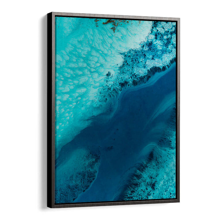 Vibrant blues in SALT WATER PASSAGE II, ABSTRACT PAINTINGS enhance any decor with captivating abstract beauty.