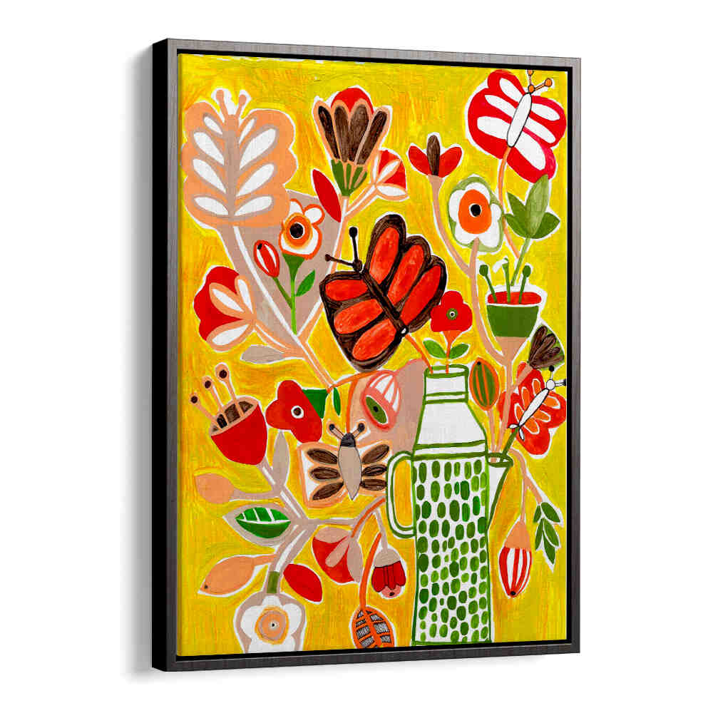 FLOWERS AND BUTTERFLIES , FLORAL FLOWER PAINTINGS