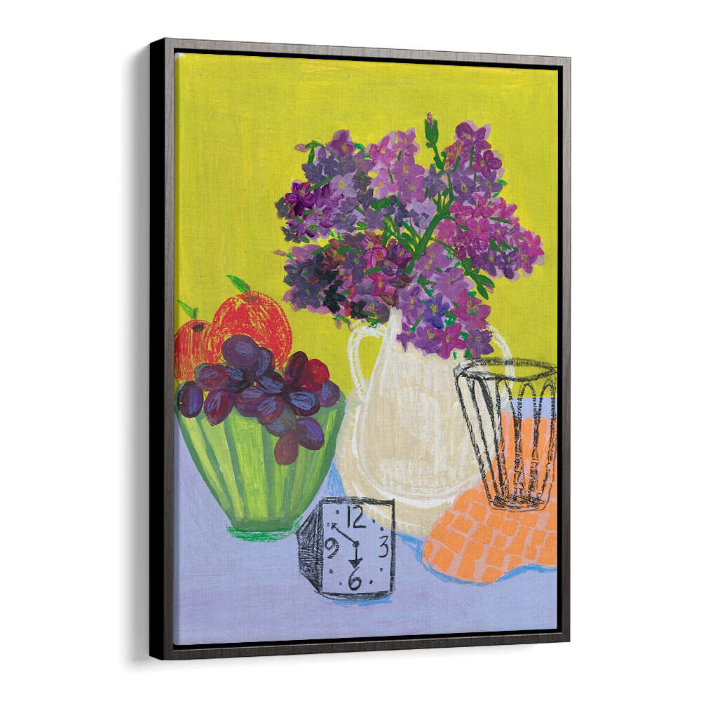IT WAS TIME FOR LILACS , FLORAL FLOWER PAINTINGS