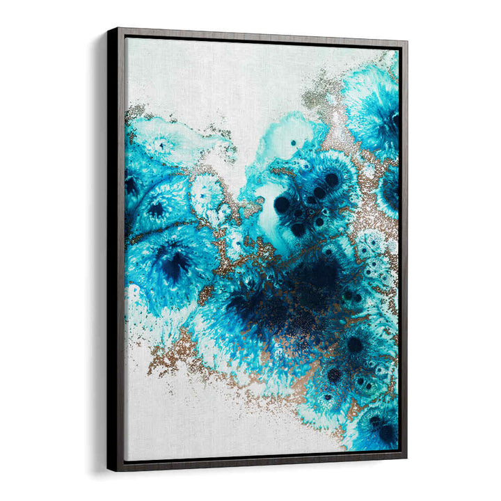 Vibrant AQUA AURORA II, ABSTRACT PAINTINGS, showcasing stunning blues and intricate patterns for creative spaces.