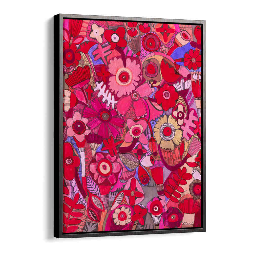 HOT PINK DELIGHT , FLORAL FLOWER PAINTINGS
