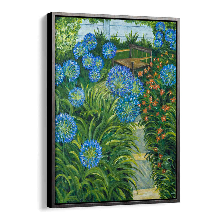 Vibrant PATHWAY, FLORAL FLOWER PAINTINGS showcase blooming flowers, perfect for enhancing any living space's beauty.