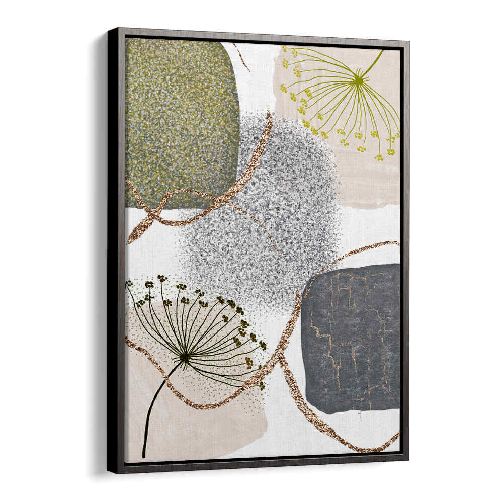 GREEN GREY I , BOHO ART PAINTINGS