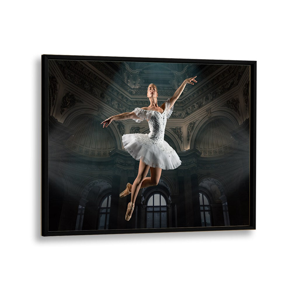 Elegant ballerina in mid-leap, showcasing grace in BALLERINA BLANCE, PHOTOGRAPHY PRINTS collection.