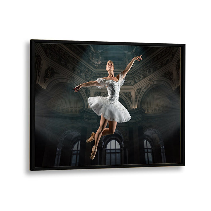 Elegant ballerina in mid-leap, showcasing grace in BALLERINA BLANCE, PHOTOGRAPHY PRINTS collection.