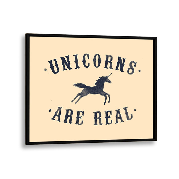 "UNICORNS ARE REAL, QUOTES poster by Florent Bodart adds whimsy and inspiration to any space, perfect for all ages."