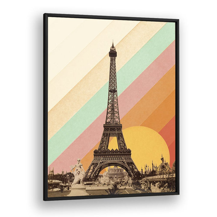 Eiffel Tower Rainbow travel posters by Florent Bodart showcase Paris in vibrant colors, perfect for art lovers.