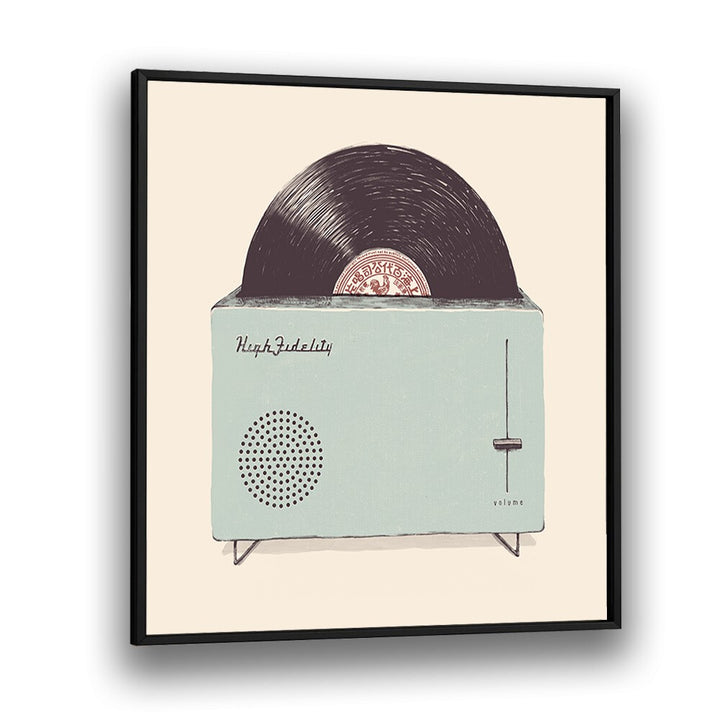 High Fidelity, Music Posters showcase a vintage record player, perfect for adding musical charm to your space.