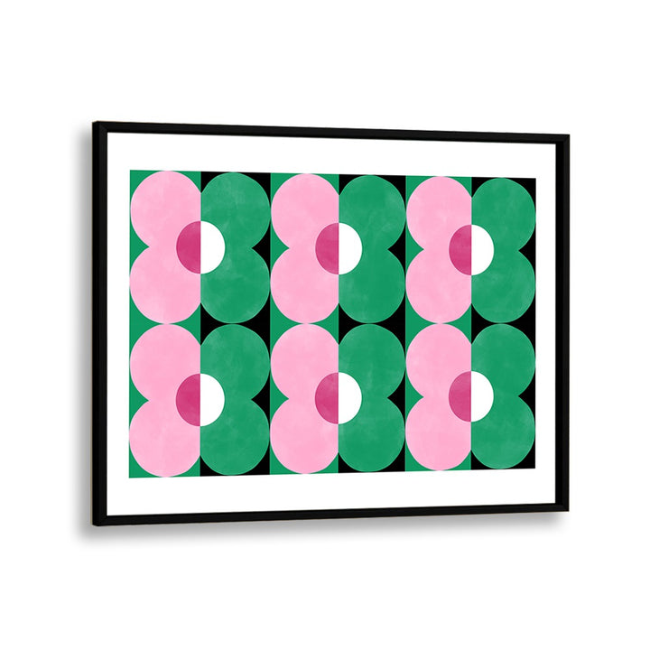 Bright GREEN & pink floral painting by Elena Ristova, perfect for enhancing your home decor with nature's beauty.