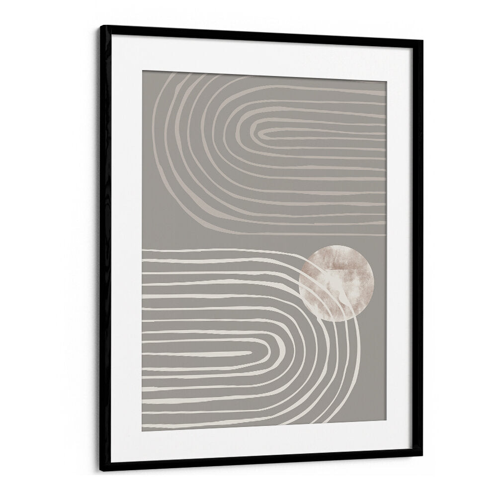 ARCH DARK I, BOHO ART PAINTINGS feature abstract designs in earthy tones, perfect for a serene living space.