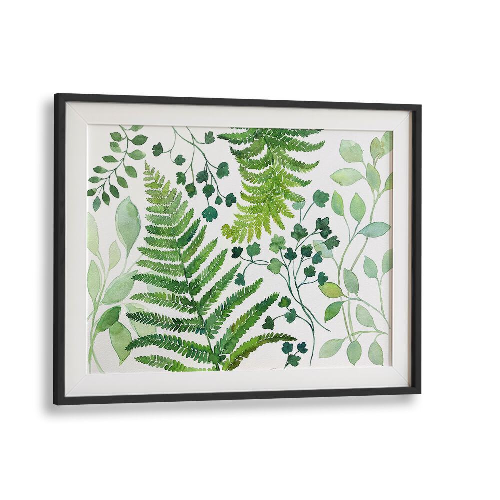 LUSH GREENERY DREAMS, FLORAL FLOWER PAINTINGS showcase vibrant ferns, adding serenity to your home decor.