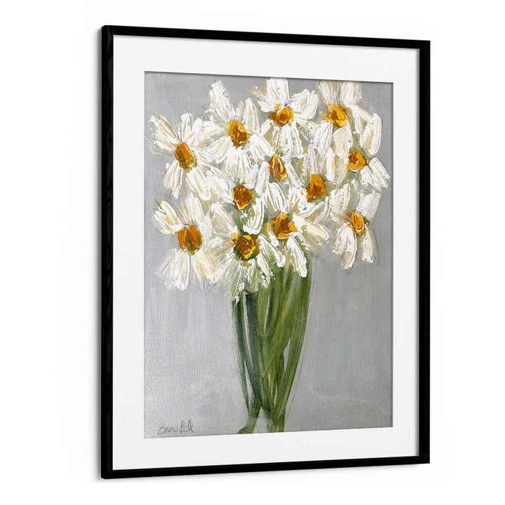 Transform your space with a DELICATE BOUQUET OF DAISIES, FLORAL FLOWER PAINTINGS, perfect for any room's aesthetic.