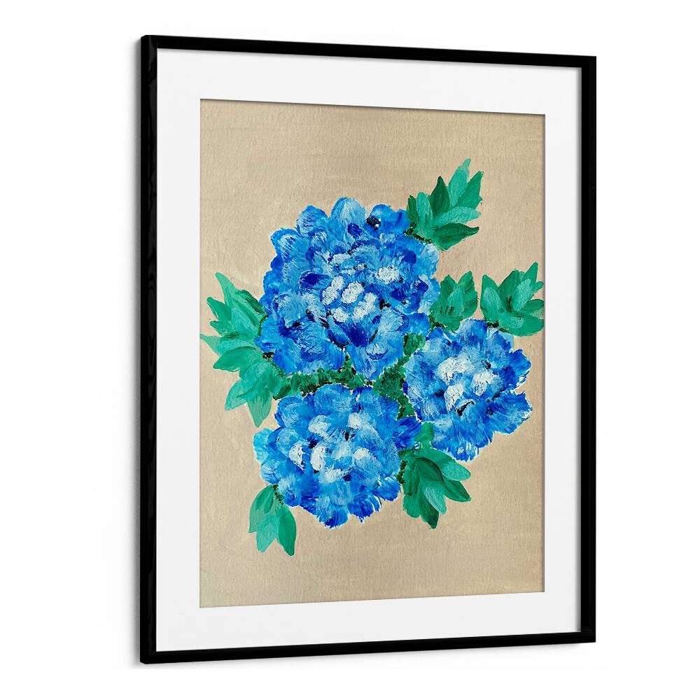 Colorful blue hydrangeas featured in stunning HYDRANGEA, FLORAL FLOWER PAINTINGS to enhance your home decor.