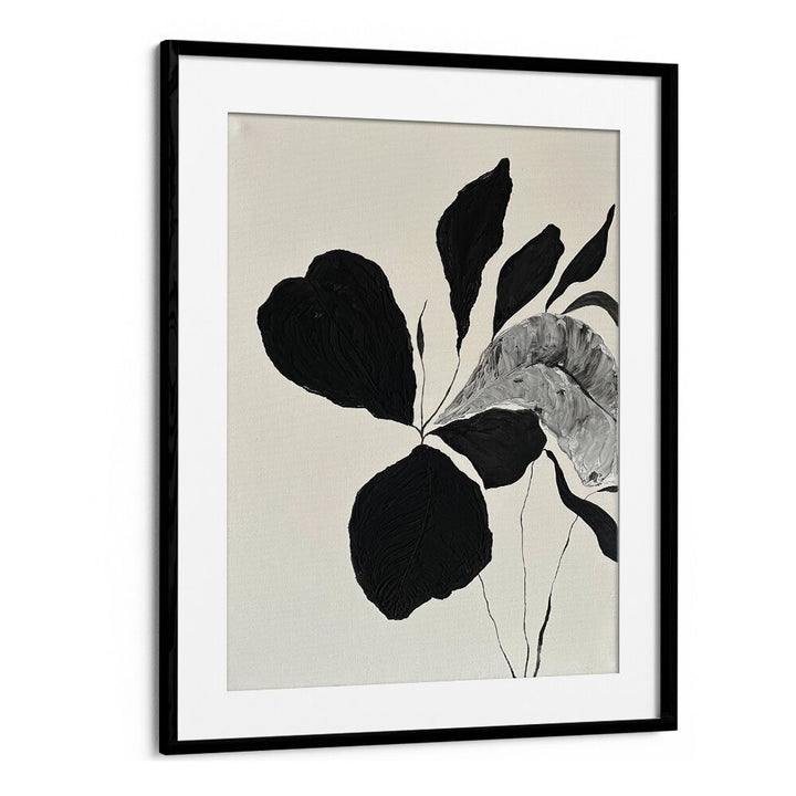 Stylish black and white design of THE MUTUAL FEELING - II, FLORAL FLOWER PAINTINGS adds elegance to any space.
