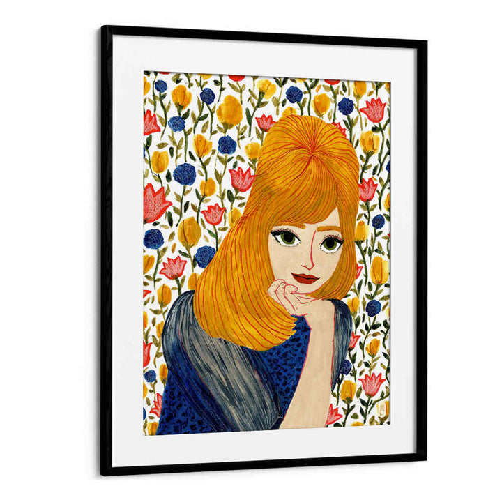 FLORAL BABY PORTRAIT I , PORTRAITS & FIGURATIVE ILLUSTRATIONS