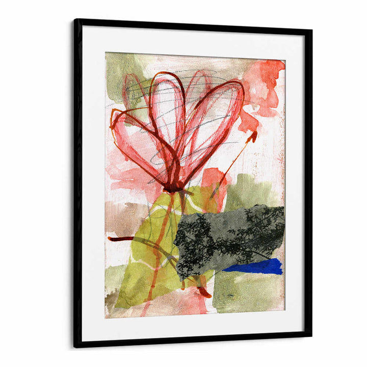 IN A MOOD FOR RED , FLORAL FLOWER PAINTINGS