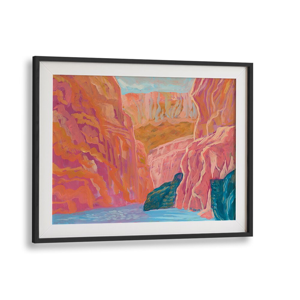 Vibrant PINK CANYON, LANDSCAPE PAINTINGS showcasing stunning canyon hues, perfect for enhancing your living space.