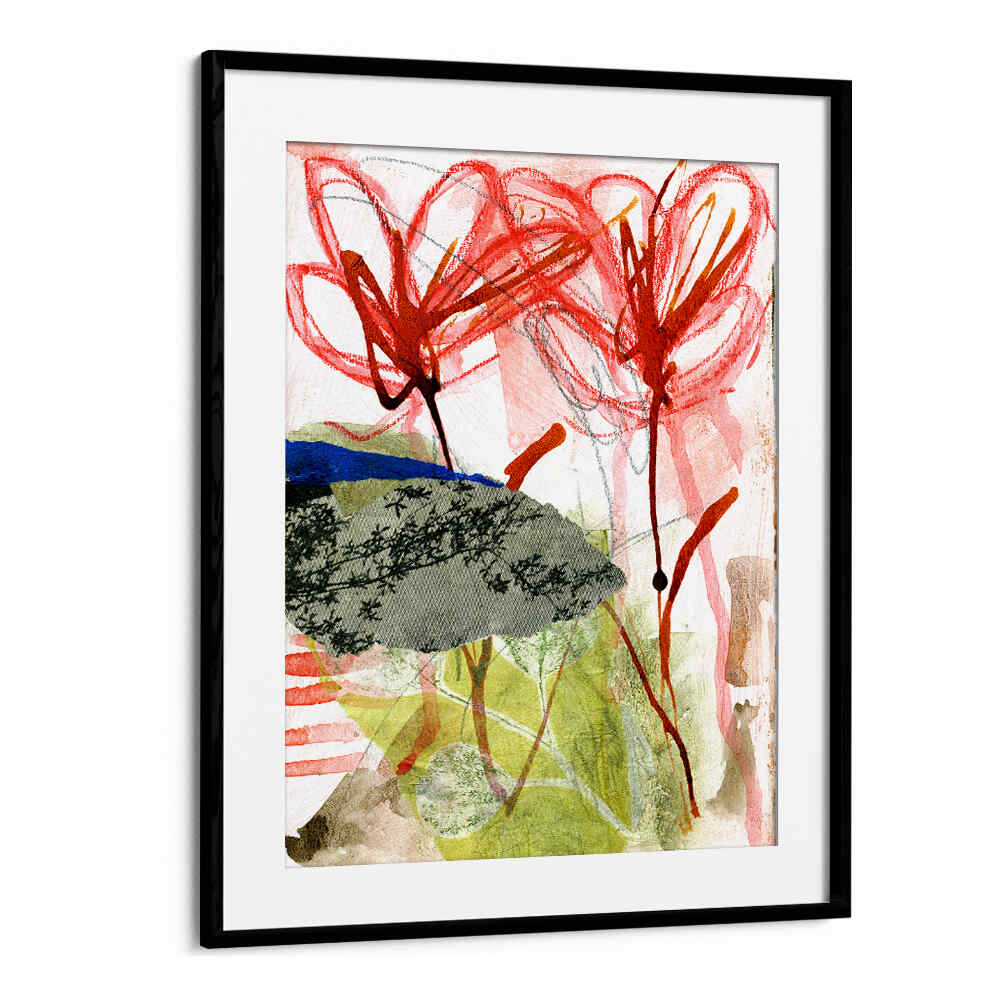 SHE COLORED OUTSIDE , FLORAL FLOWER PAINTINGS