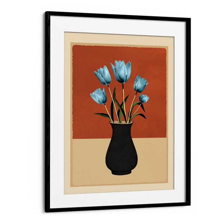 TULIPS IN VASE III , BOHO ART PAINTINGS