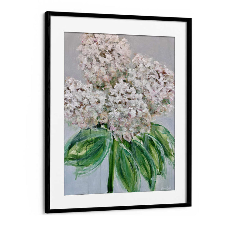 Elegant WHITE HYDRANGEA BLOOM, FLORAL FLOWER PAINTINGS enhance your decor with stunning floral artistry and soft colors.