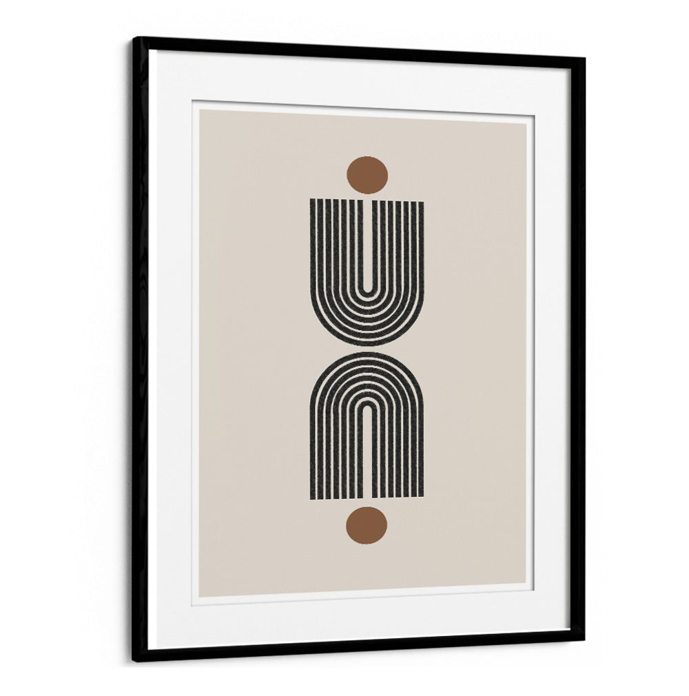 Stunning RETRO BALANCE COMPOSITION, BOHO ART PAINTINGS in a sleek frame, perfect for elevating your space.